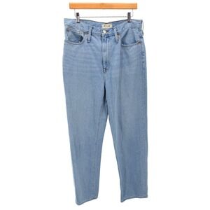 Madewell Baggy Straight Jeans Light Wash Denim Size 30 Preppy Classic 90's Relax